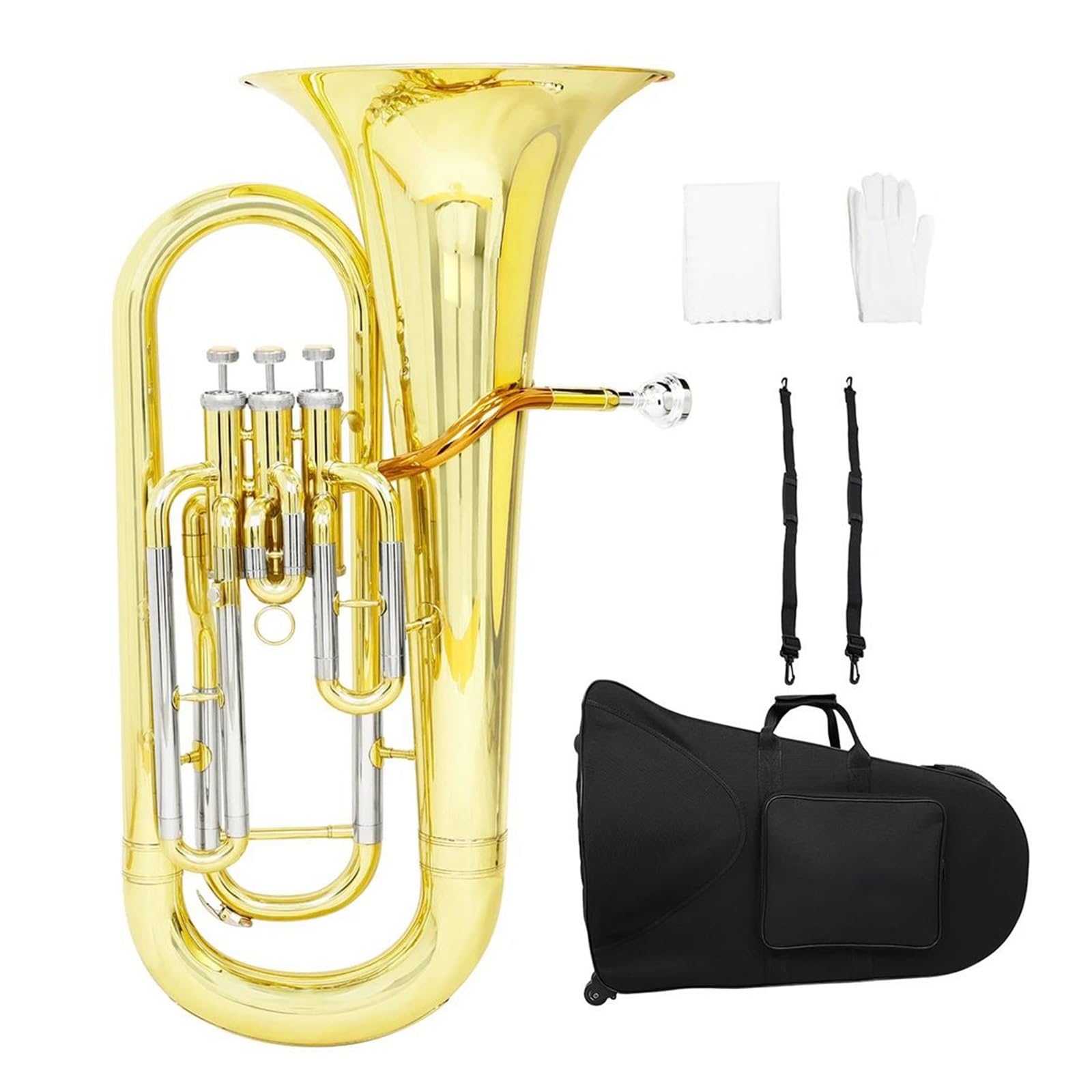 Eufonium Bb Flat Euphonium 3 Key Pionowy Instrument Muzyczny Barytonowy Początkujący Profesjonalny Występ
