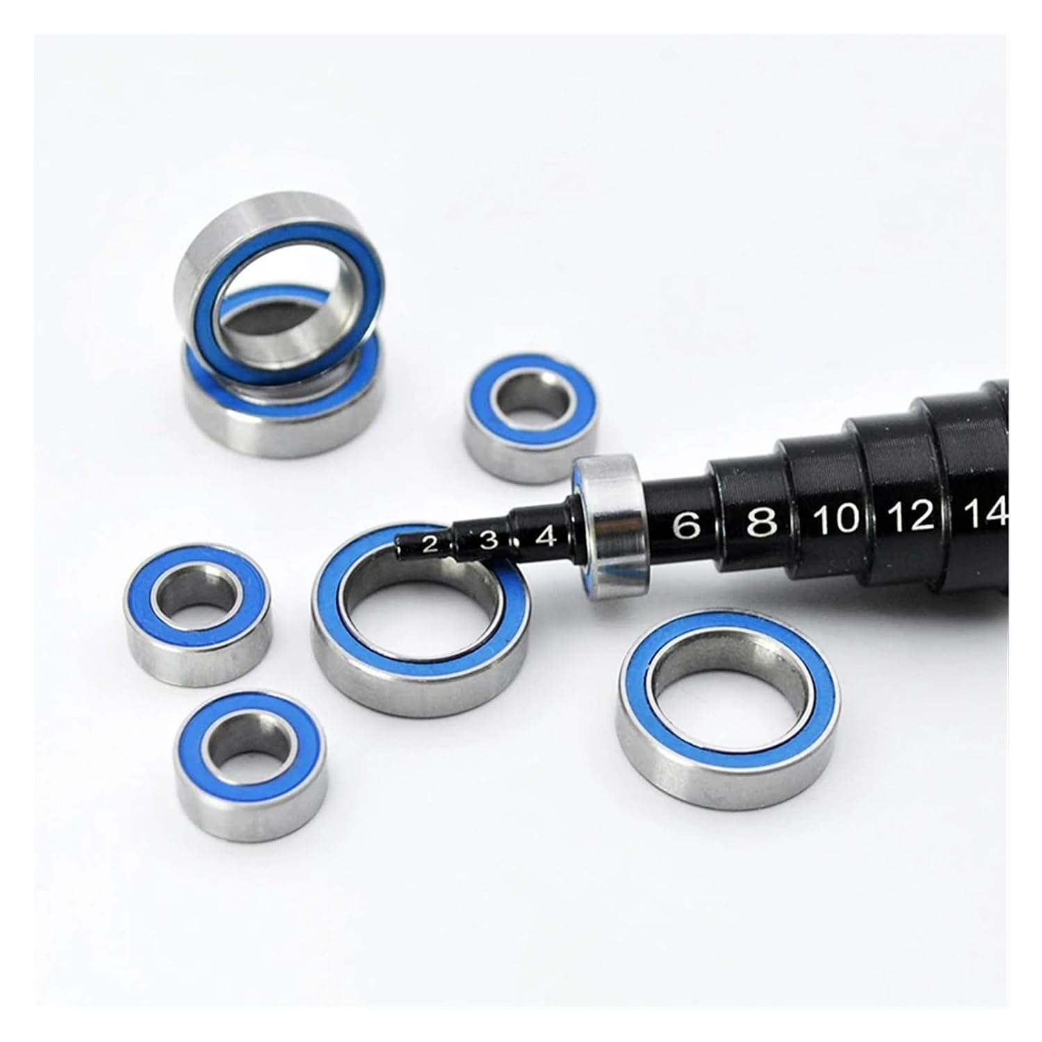 8pcs Rubber Sealed Bearings Kit 5x10x4mm 10x15x4mm