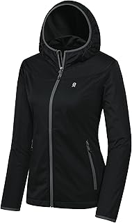 Leichte Kapuzen-Softshelljacke für Damen zum Laufen, Wandern, winddicht, wasserabweisend