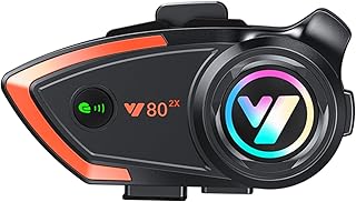 Motorcycle Helmet Bluetooth Headset 500meters 2 Riders Bluetooth Helmet Intercom Headset with CVC Noise Sound Quality Speakers Communication Systems Motorcycle Riding/Snowmobile/Cycling/Sports