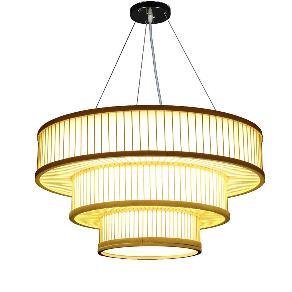 Luminaire rétro chinois en osier pour éliminer la lumière agressive