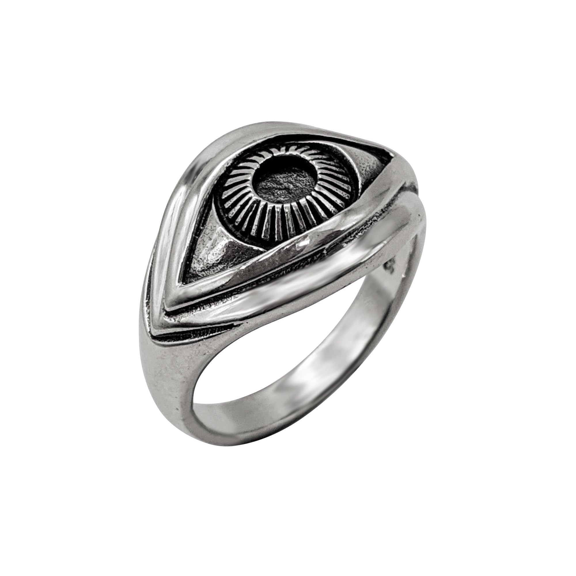81stgeneration Sterlingsilber-Ring Magischer Blick für Damen | 925 Silber Augenförmiger Ring für Herren | Schützendes Allsehendes Auge-Amulett | Drittes Auge Schmuck | Gotisches Geschenk