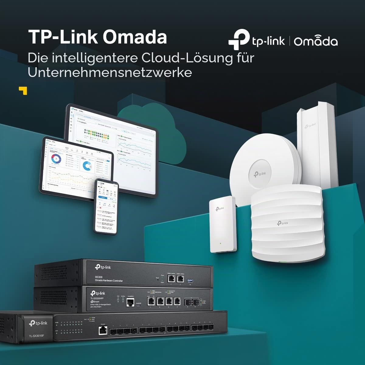 TP-Link Omada SG2008P Smart Gigabit PoE+ Switch, 8-Port Gigabit Ethernet Switch mit 4 PoE+ Ports, 62W PoE Budget, Cloud & Standalone Management, VLAN, QoS, Lüfterloses Metallgehäuse