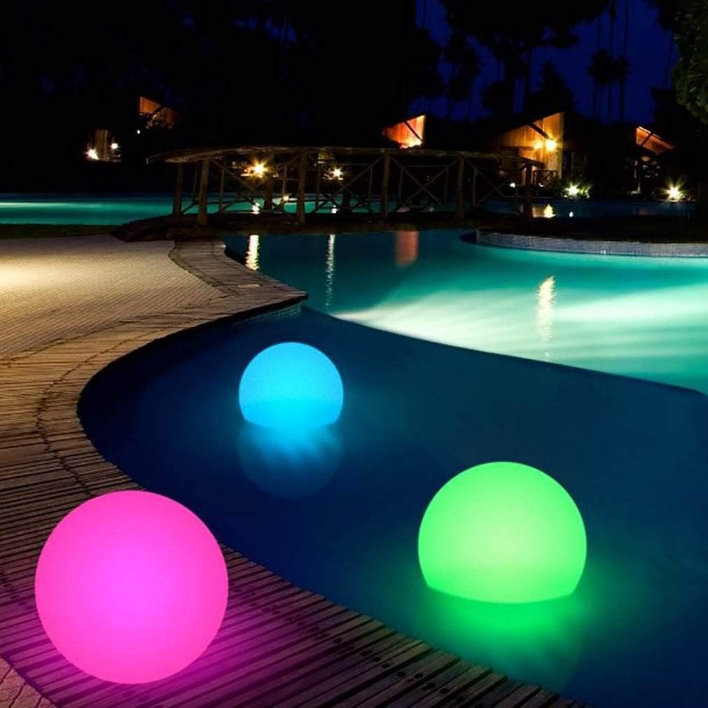 Main Access Ellipsis: 13 Inch Color Changing LED Light Globe; Wireless, Rechargeable Floating Light for Patio, Pool or Pond