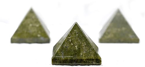 Miniatura 137 de Amazing Gemstone White Agate Snow Quartz Pyramid Crystal Healing Stones - 1" Great Pyramid Figurine of Natural Stone Pyramid for Meditation, Reiki