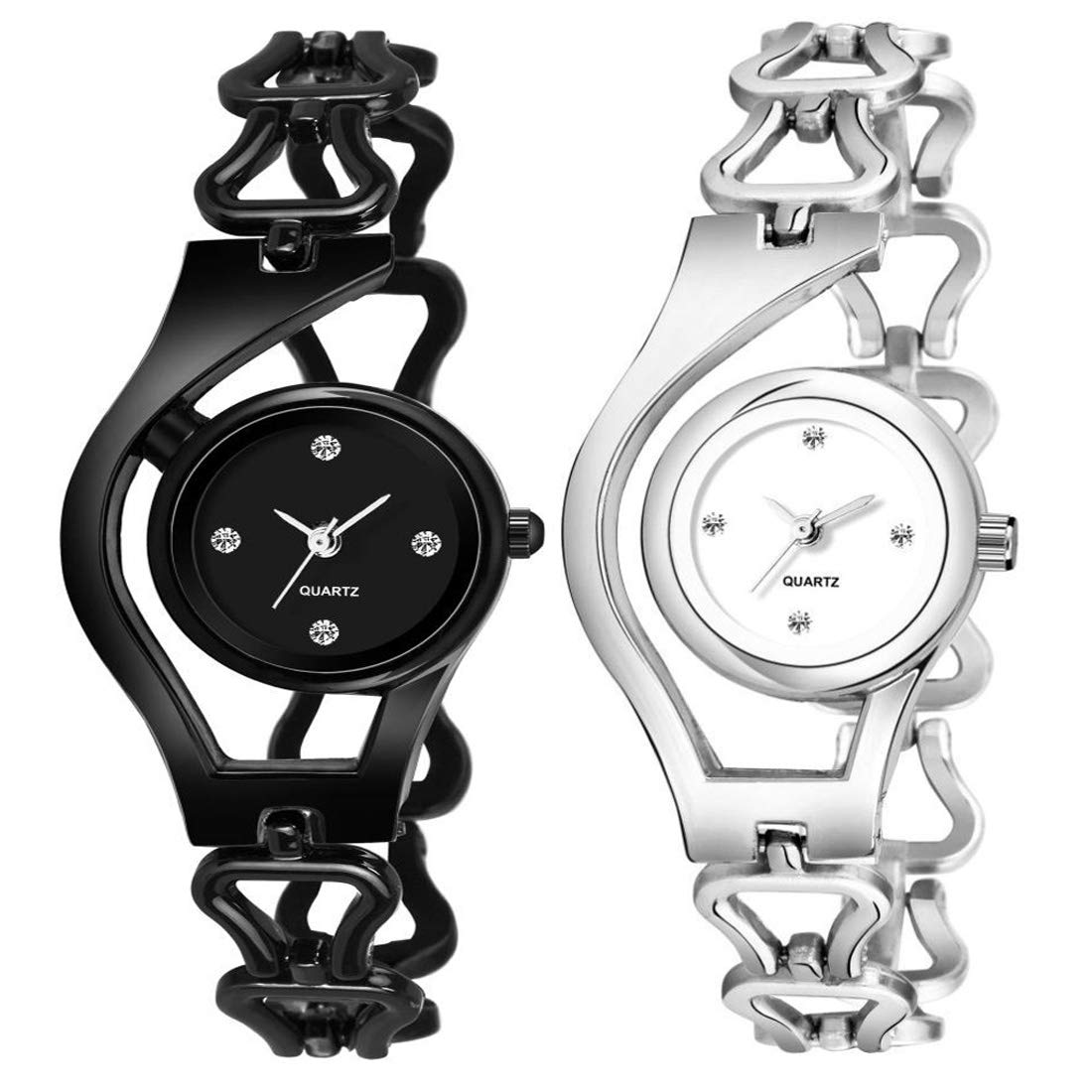HIRA Analogue Black and Silver Dial Chain Belt Womens and Girls Watches (B08B5SM5Z8) Amazon Price History, Amazon Price Tracker