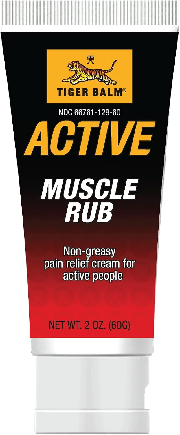 Tiger Balm Active Muscle Rub, 2 oz. – Muscle Rub for Relief Analgesic Cream – Arthritis Rub – Non-Greasy Muscle Rub Cream – Pre-Workout Warm Up – 2 Pack