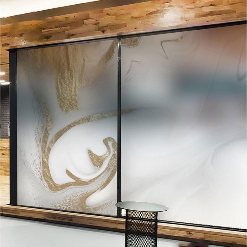 Window Clings Window Glass Sticker Marble Office Frosted Decorative Window Film Suitable for Bathroom Toilet Anti-peep Window Film Privacy Window Film(D,45 * 120 cm)