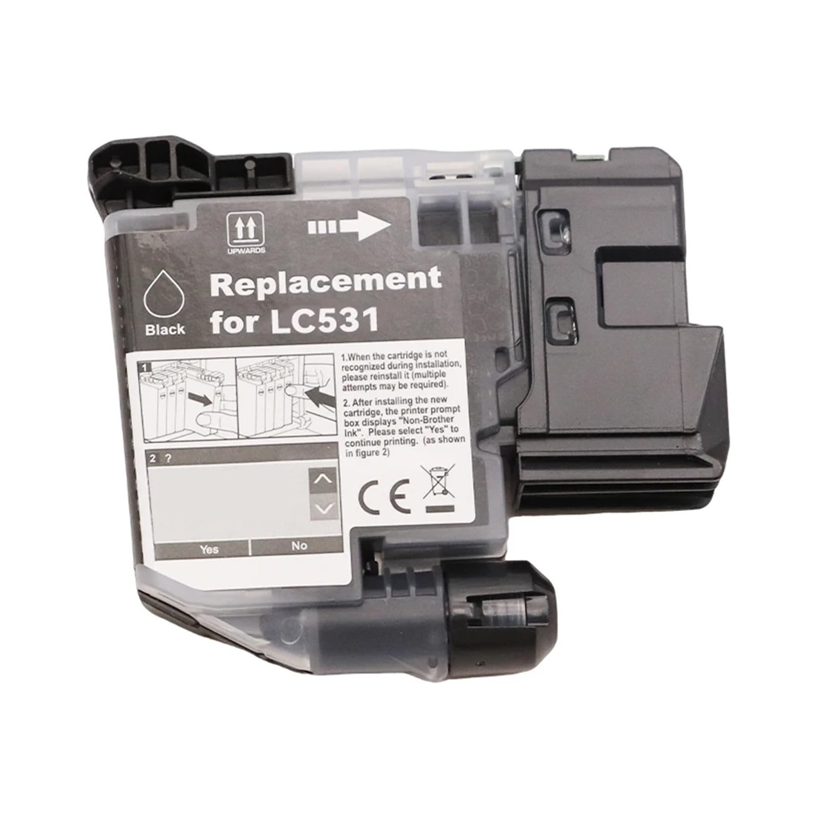 Cartucce d'inchiostro LC531XL compatibili con Brother DCP-J1260W J1310DW | DCP-J1360DW, capacità XL, fornitura inchiostro, materiali di consumo della stampante(BK)