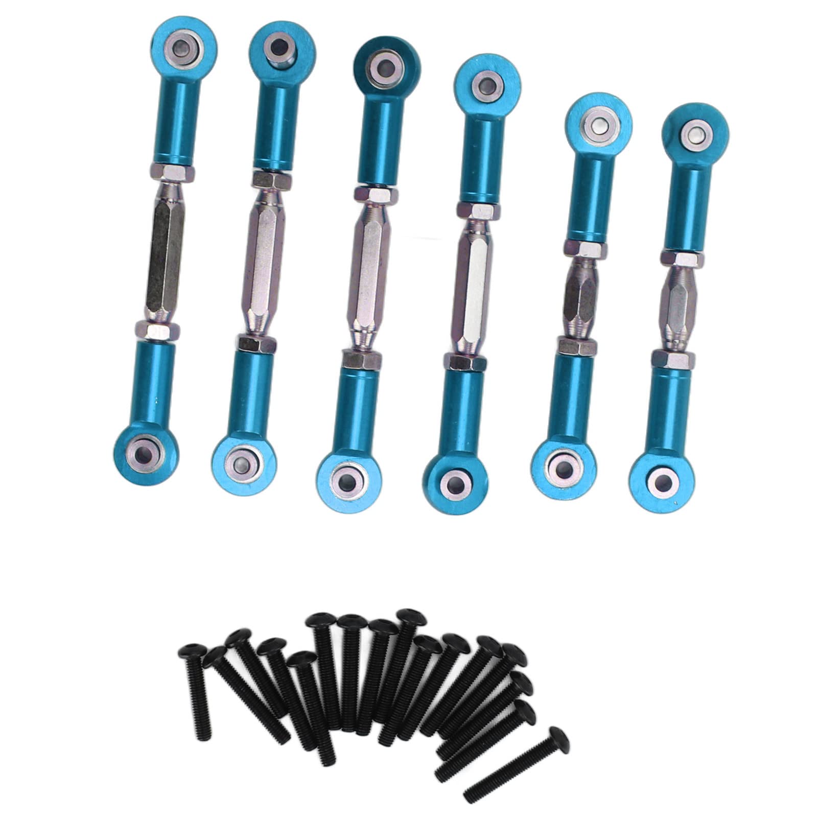 Aluminum Steering Link Rod Set For 1/10 ARRMA RC Cars (Senton, Granite, Big Rock) - Blue
