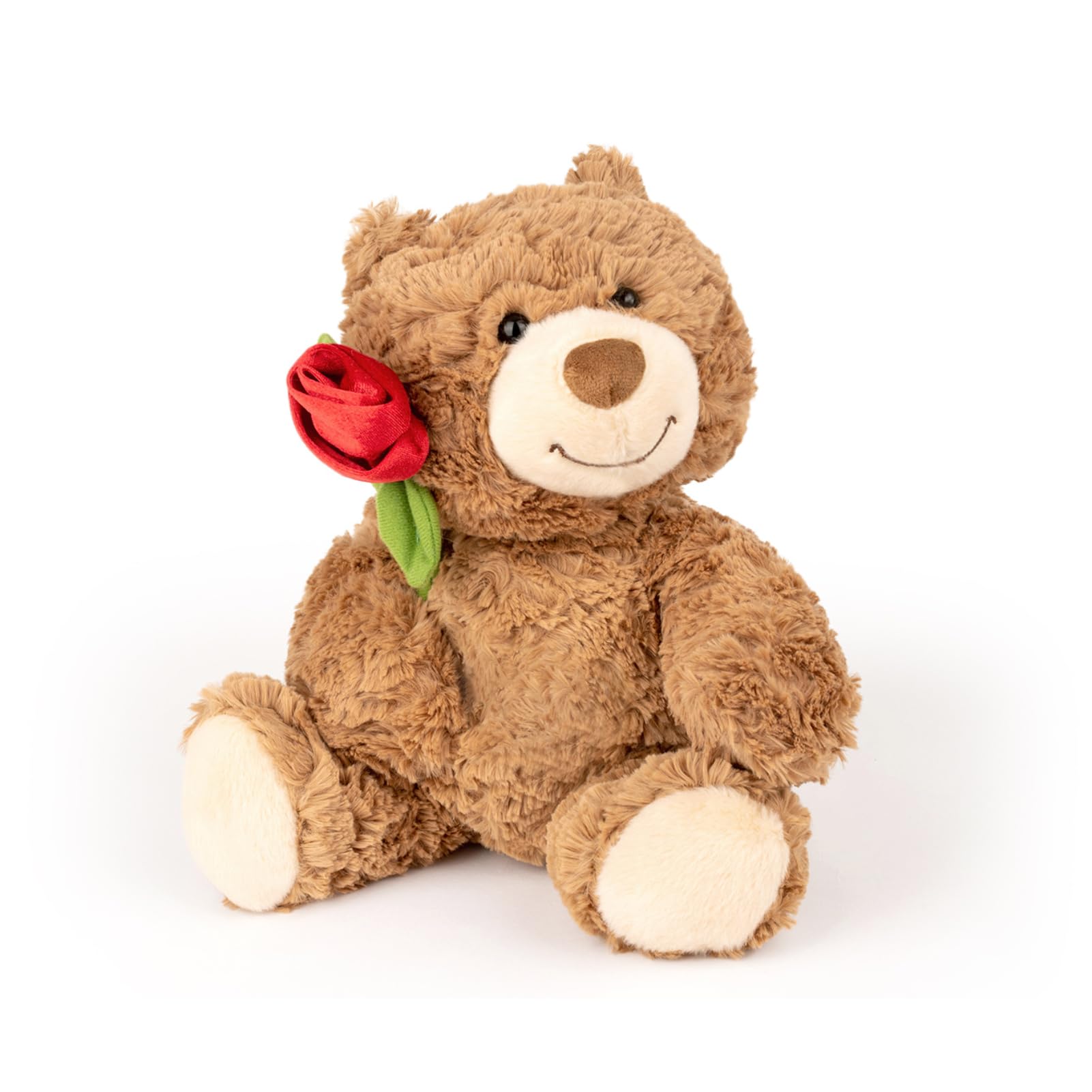 Teddy Bear, 11 Inch Valentine's Day Stuffed Animal with Rose Bear, Ideal for Valentine's Gift for Girlfriends