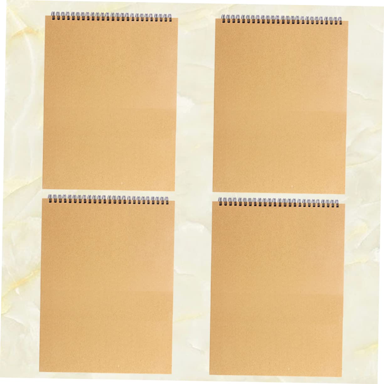 TEHAUX Carnet de Croquis Portable A5 en Papier Kraft, Lot de 4