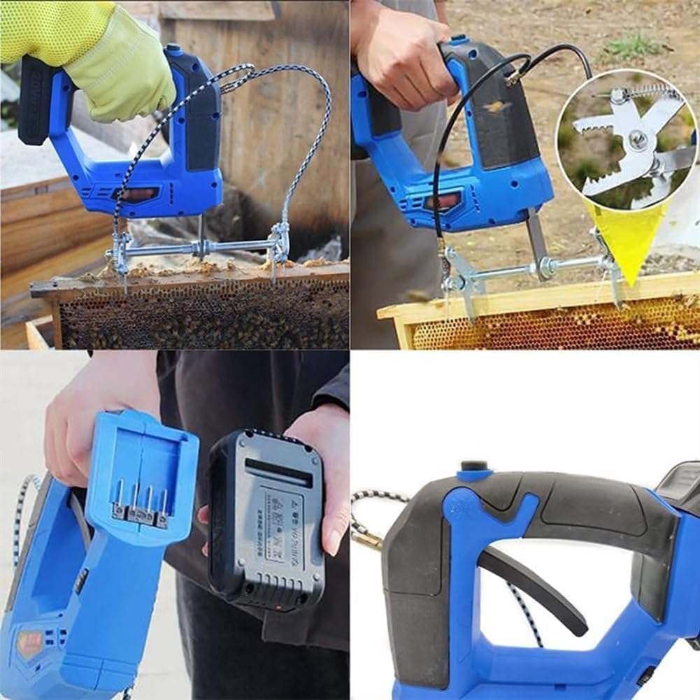 Rimuovi-Api Elettrico Portatile e Scuotitore per Telaini, Senza Filo Ricaricabile con 4 velocità Regolabili, Maniglia Antiscivolo per Attrezzatura Apistica e Raccolta del Miele da Alveare