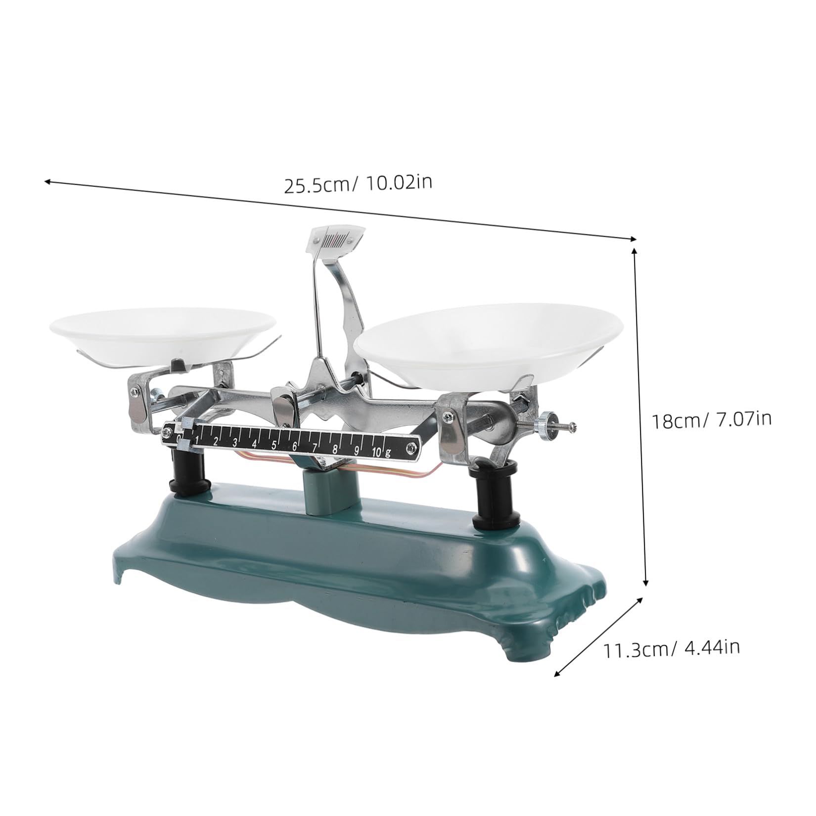 Ciieeo Balance de Laboratoire Matériel Pédagogique de Physique Outil D'enseignement Vert avec Plateau et Accessoires pour Tâches de Recherche 500g