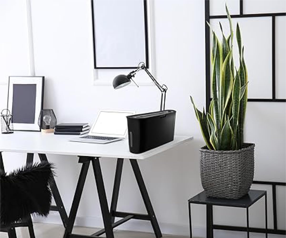 Trituradora de papel para oficina en casa, diseño compacto negro, 2 hojas de papel de corte transversal, 10 minutos de tiempo de funcionamiento B08BK