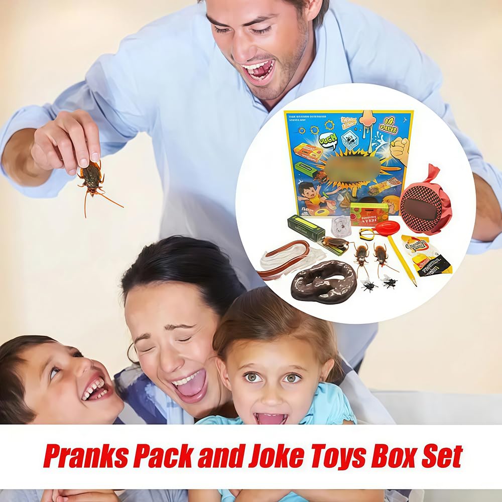 Prank Gift Box for Kids,QIANSSE 14Pcs Prank Kit with Funny Practical Jokes for Boys Girls Cool Prank Box Gifts for Friends Family Fun Gags for All Ages - Image 3