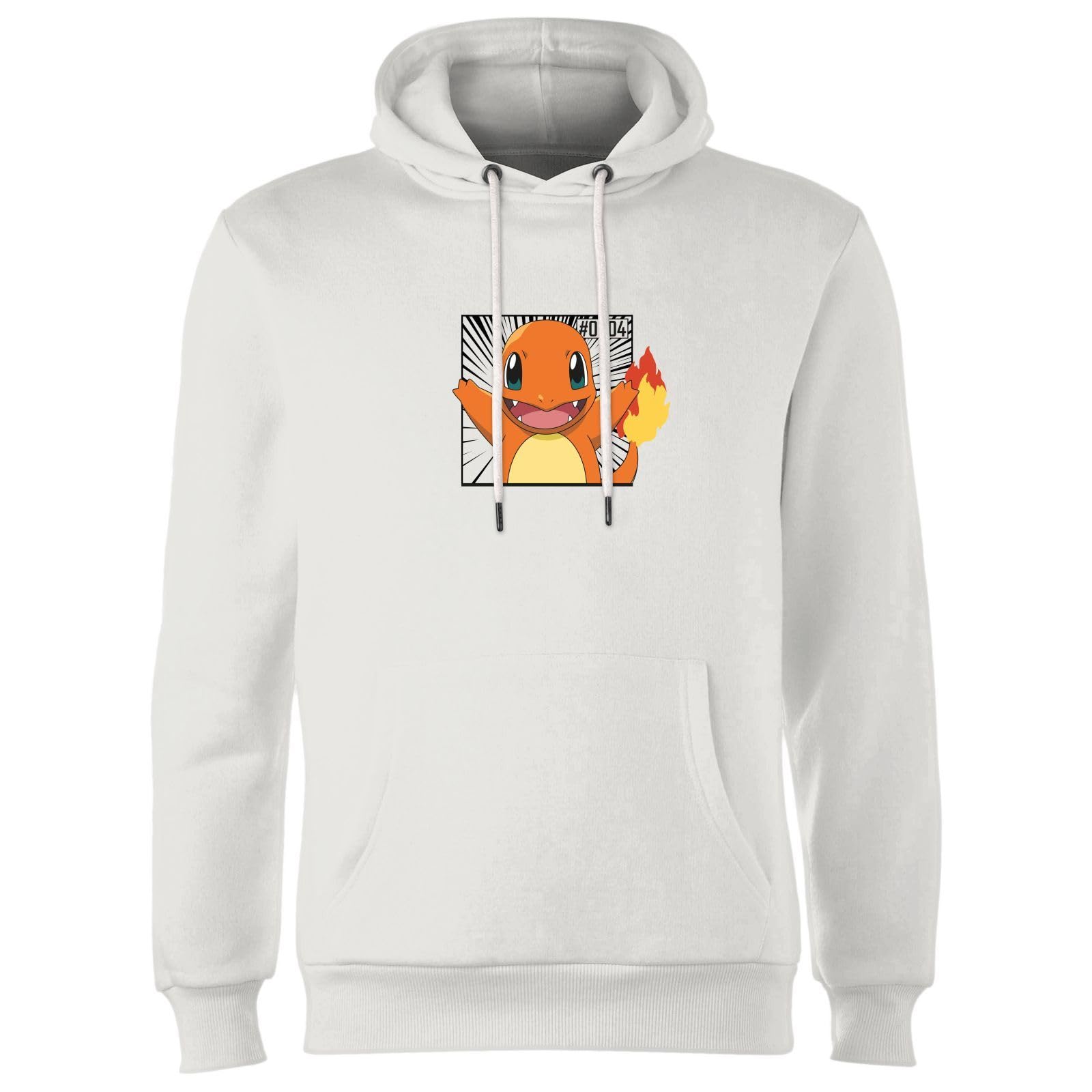 Zavvi Official Pokémon Charmander Pokédex #0004 Hoodie Adults - L White