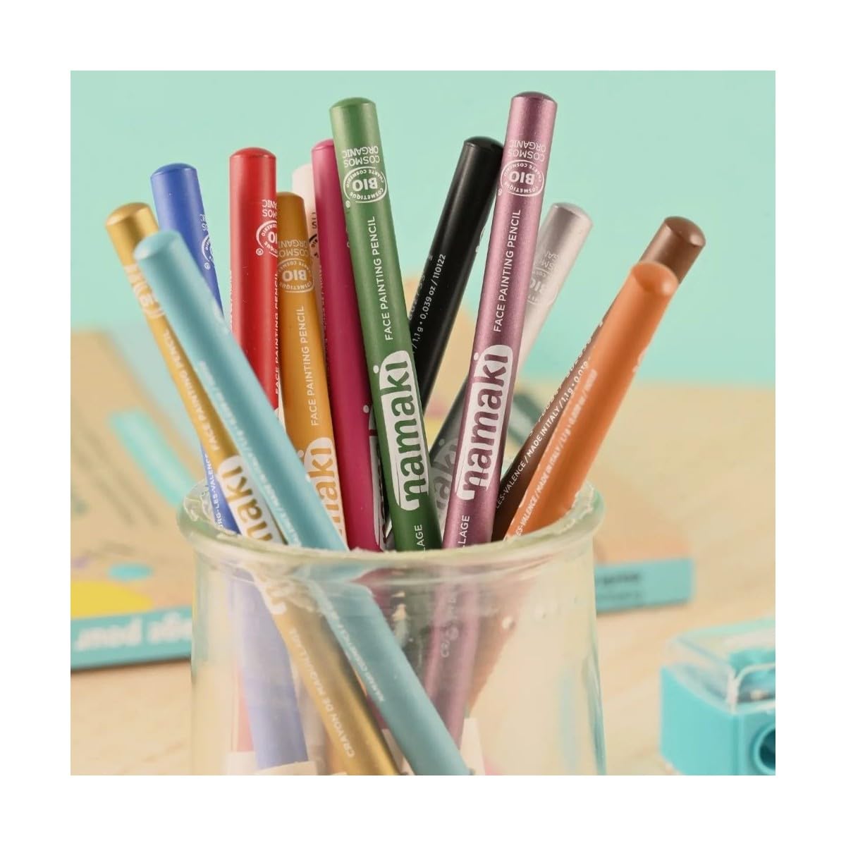 Set of 4 Fine Make-Up Pencils - Purple/Fuchsia/Pink/White Namaki, Multicolored, 1 count (Pack of 4) - Image 4