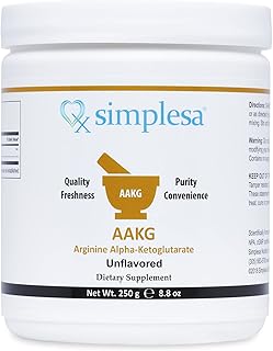 AAKG Arginine Powder 250 Gram, (l-arginine and Alpha Ketoglutarate) 2000 mg Per Serving, Helps to Build Lean Muscle Mass and Improve Sports Performance