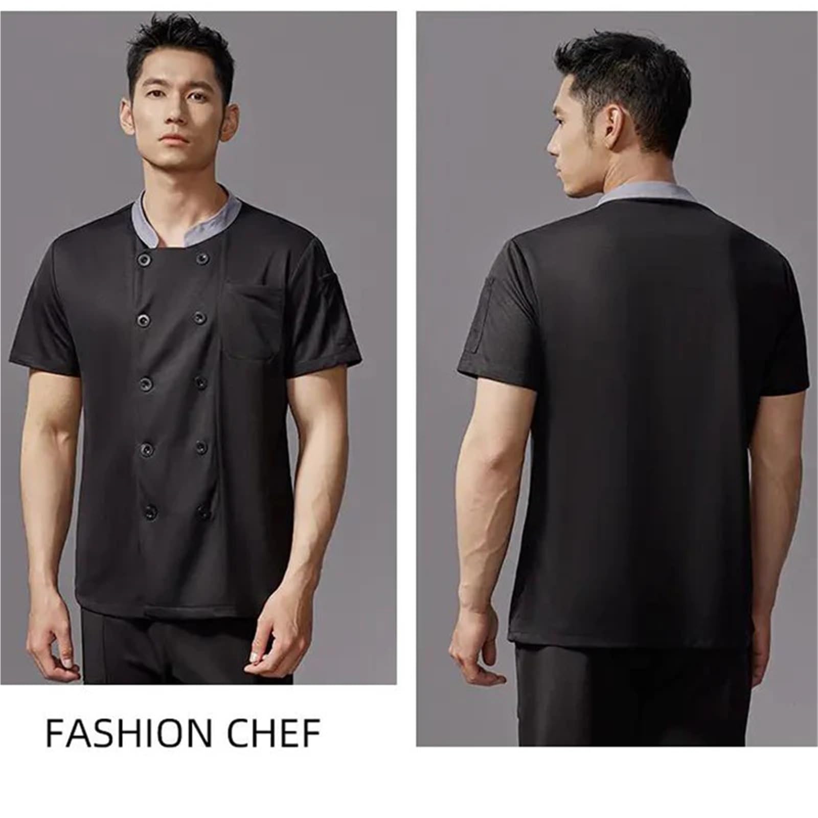 Divisa da cuoco Giacche da cuoco, camicie a maniche corte, in rete traspirante, abbigliamento lavoro for cucina e catering, divise per chef