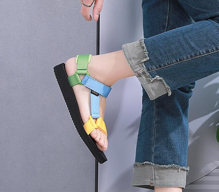 Women's Sport Water Hiking Sandals Athletic Ankle Strap Shoes Adjustable Velcro Outdoor Beach Shoes4