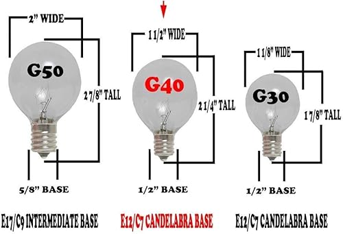 Miniatura 2 de Romasaty - Extensión de luces, para exterior con bombillas G40 tipo Edison transparente