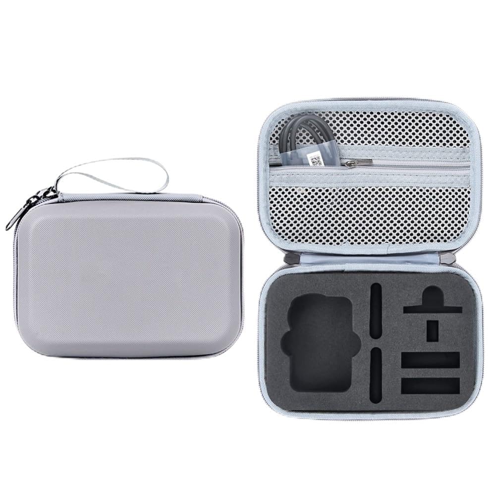Funda de transporte portátil de piel sintética para Osmo Action 6, para bolsa de almacenamiento compacta de viaje, accesorios de cámara, color negro y gris