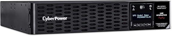 CyberPower PR2000RTXL2UN Smart App Sinewave UPS System، 2000VA / 2000W، 8 Outlets، 2U Rack / Tower، RMCARD205 Pre-Installed، EBM Option