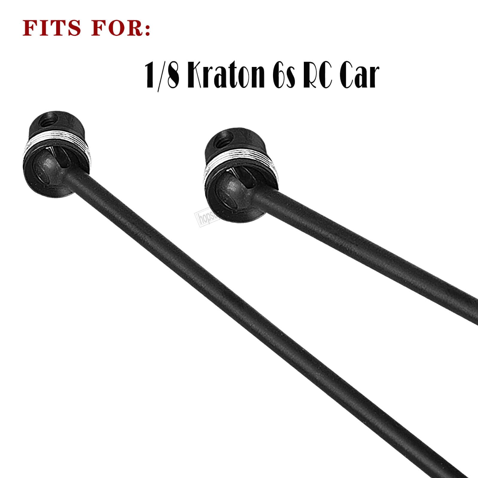 hopsupRC RC Center Drive Shaft CVD Upgrades Part for 1/8 Kraton 6s,Steel #45 Center Driveshaft Axles Hops Up,2PCS,Black