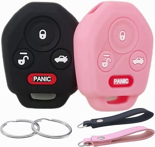 Funda de goma de silicona compatible con Subaru Crosstrek Forester Impreza Legacy Outback Tribeca WRX STI XV Crosstrek Ascent 2008-2023 (negro rosa)