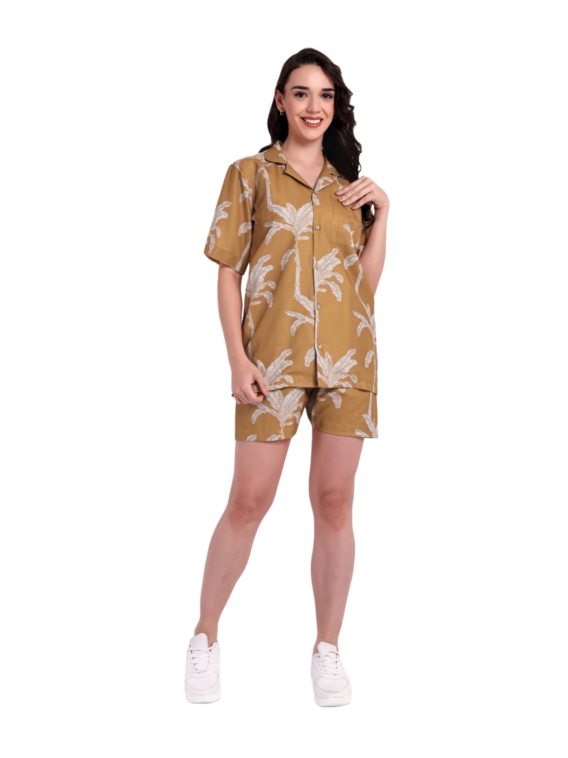 gp collection Fashion Wear Multicolor Co Ord Set Two Piece Dress Shrit & Short for Women-picture-26