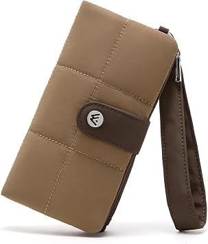 WESTBRONCO Puffer Wristlet Wallets for Women RFID Blocking Card Holder