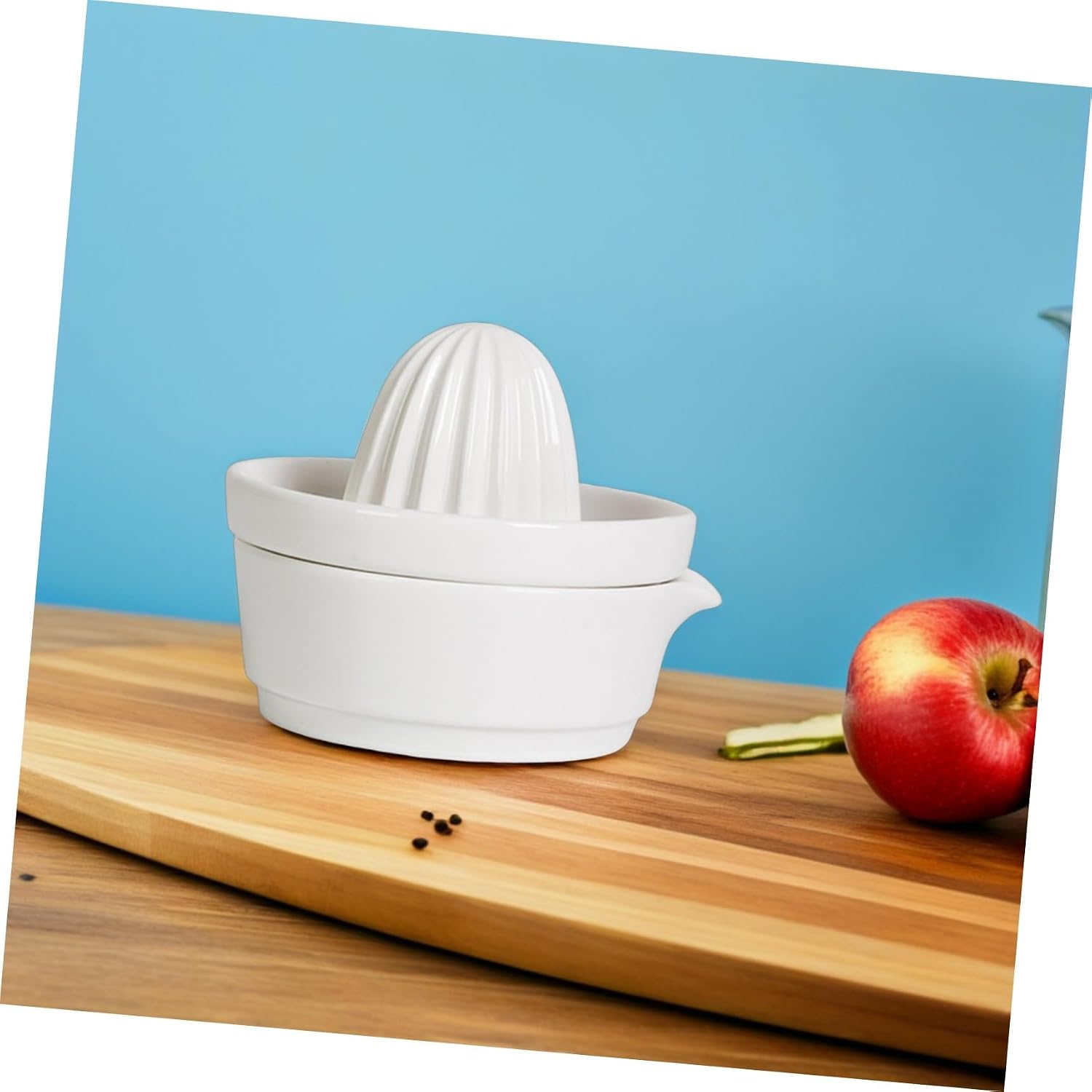 HEMOTON Ceramic Manual Fruit Juicer Lightweight Orange Lemon Citrus Squeezer Portable Home Kitchen Tool for Fresh Juice