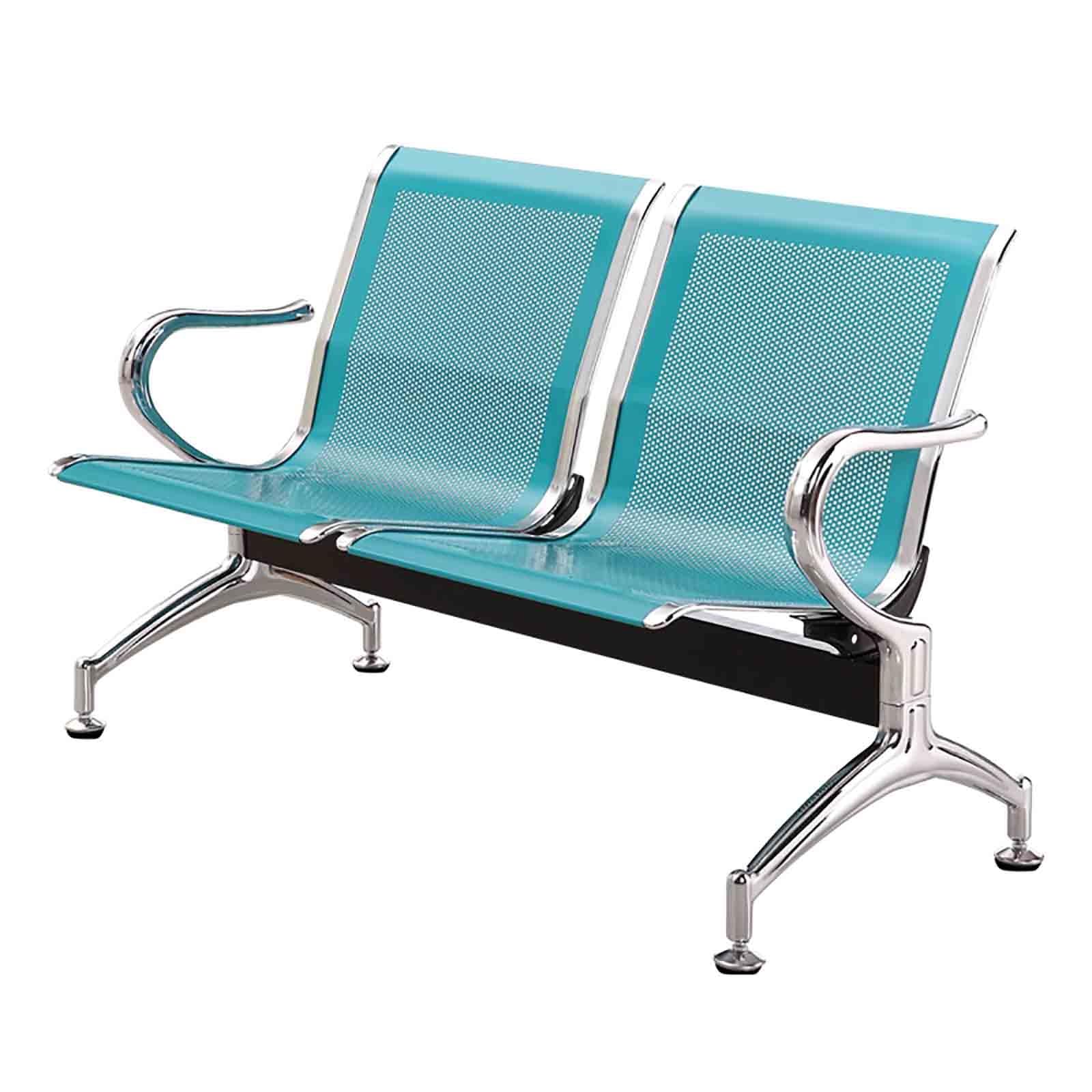 SnamicE Durable and Comfortable Waiting Room Bench Chair for Airports, Banks, Salons, and Conference Halls,Green,Green