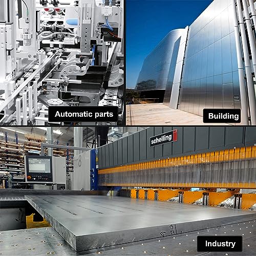 Image of 6061 T651 Aluminum Sheet Metal 15 x 15 x 1 /4 Inch Flat Plain Aluminum Plate Covered with Protective Film, Heat Treatable Rectangle 6MM Aluminum Metal Plate for Industrial, Crafting