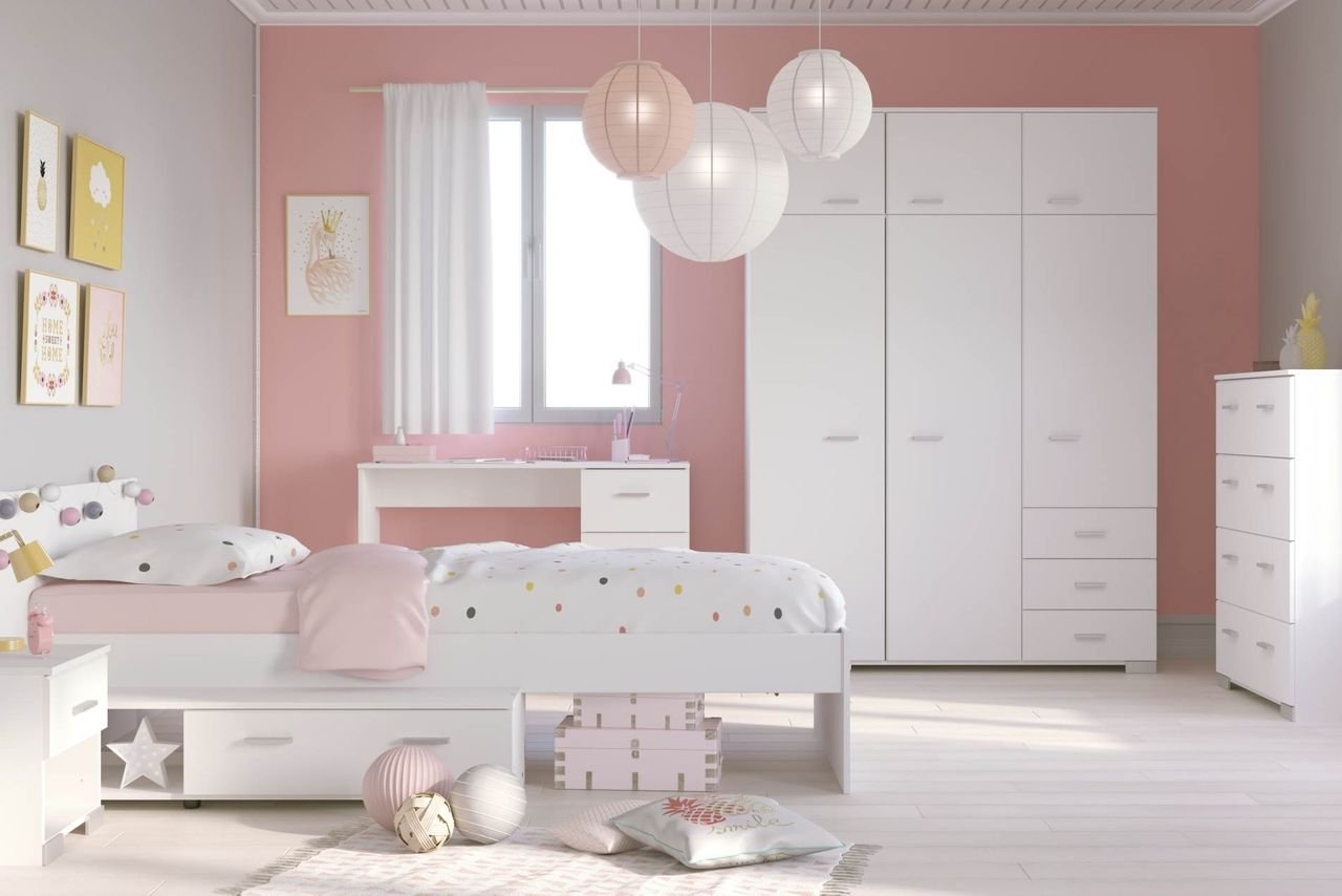 Parisot Kinderzimmer Jugendzimmer Galaxy 151A Komplettset 5-Teilig Weiß