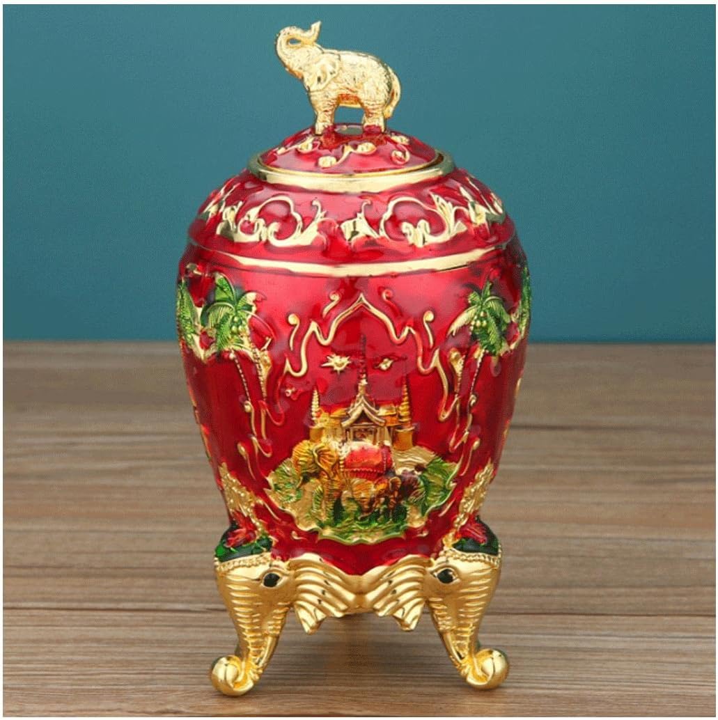 Ceramic Toothpicks Container ，Plastic Toothpick Case，Fashion Toothpick Holder Luxury Toothpick Dispenser Alloy Toothpick Container Push Type Toothpick Holders Container Chic(Red)