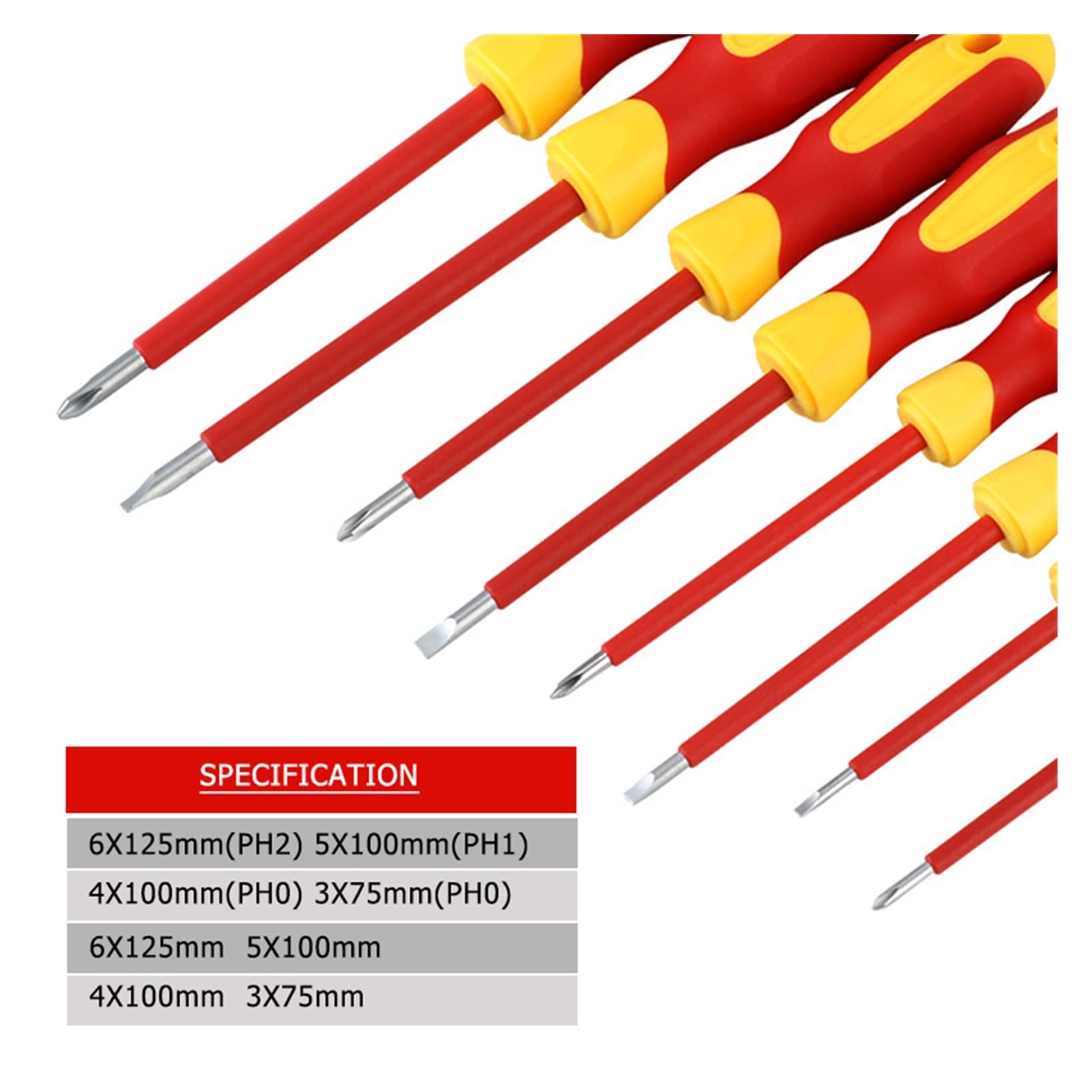 Generic Zestaw wkrętaków izolowanych 8-pak wkrętak precyzyjny wkrętak magnetyczny elektryk narzędzia ręczne