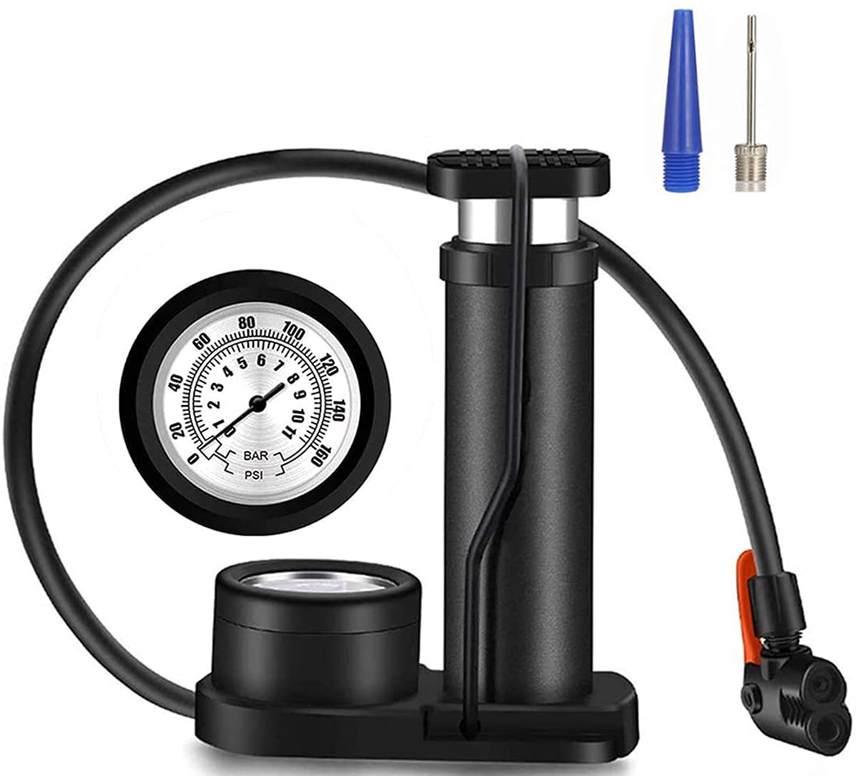 Buy Bike Pump, Portable Bicycle Tire Pump Mini Bike Floor Pump with