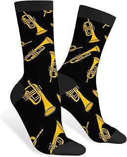 AOYEGO Colorful Cardiograms Funny Socks Health Curve Novelty Casual Crew Socks Contrast Color Design