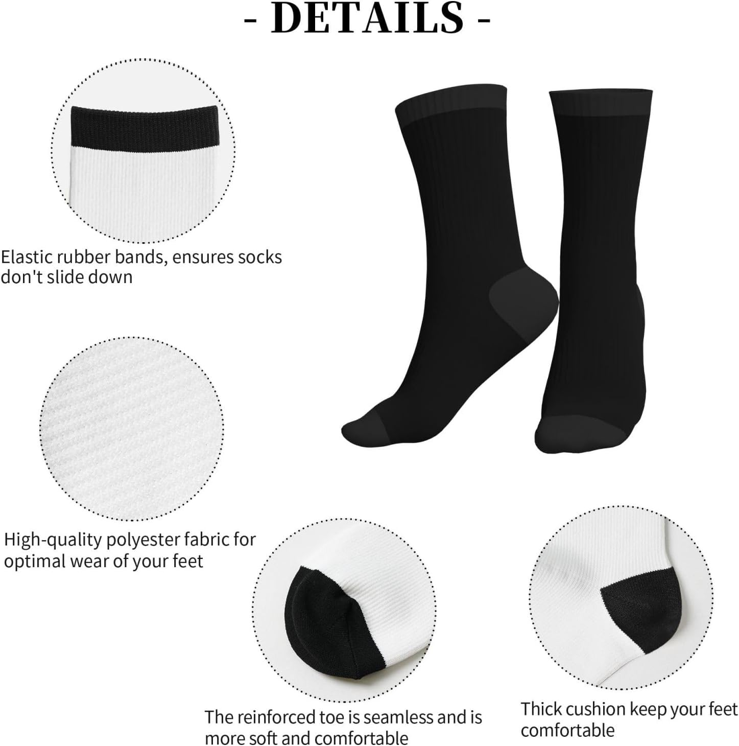 Slouchy Crew Socks for Men Women, Funny Novelty Athletic Long Tube Socks for Soccer Running Hiking Yoga Softball - Image 8