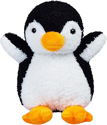 Juguete de peluche de pingüino de peluche blanco y negro, juguete suave para niños y niñas, regalos de cumpleaños para niños o novia, 8.5 pulgadas