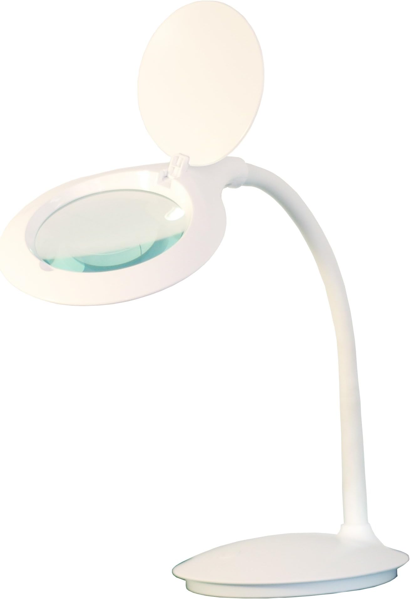 TekLine 39101A Desk Gooseneck 4" Magnifying Lamp, White 30-LED Daylight