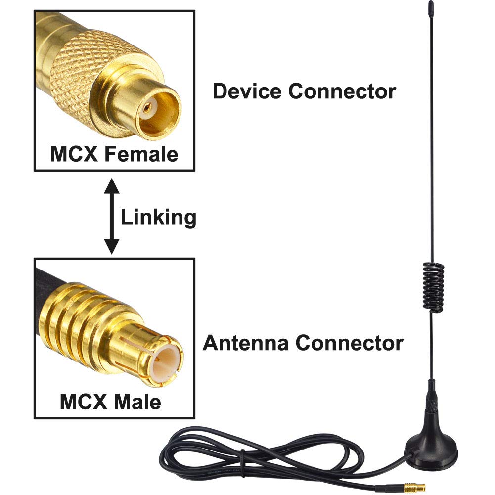 6DBi 1090MHz Antenna MCX Male Base with MCX Input