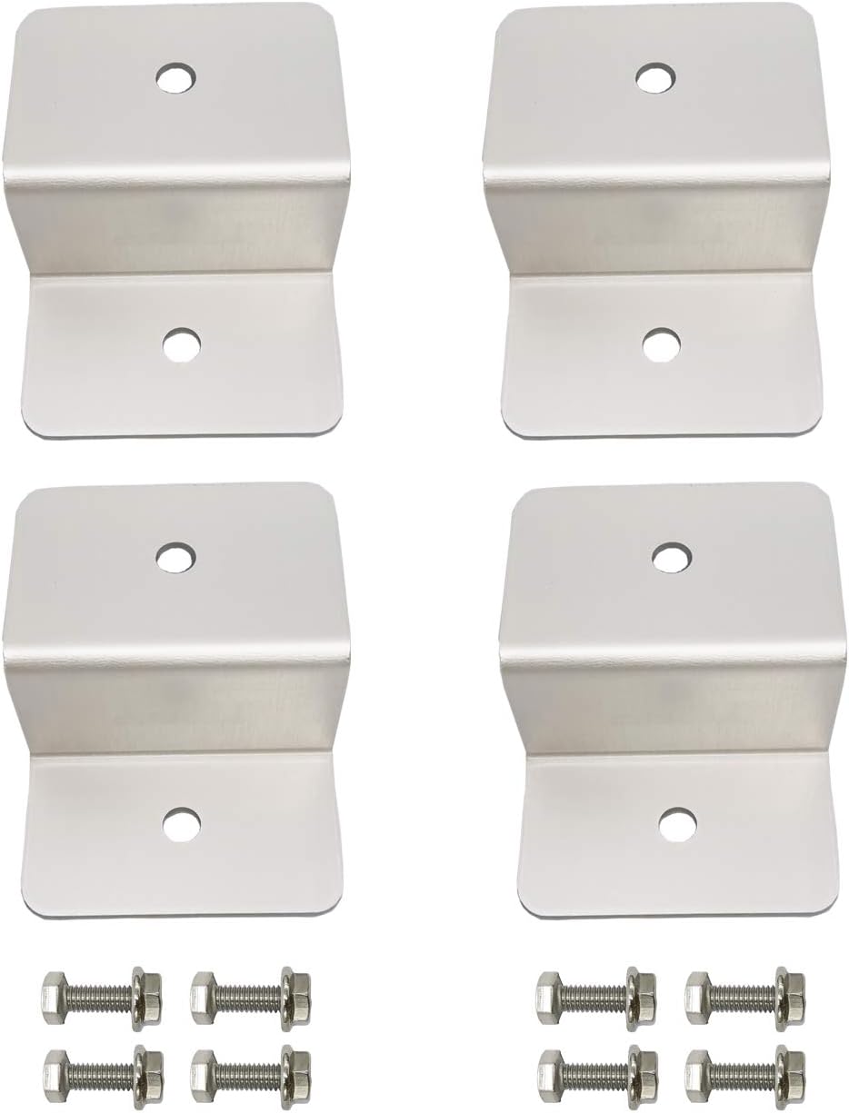 Solar Panel Mounting Z Bracket Mounts Kits with Nuts and Bolts for RV Boat Off Grid Roof Installation 4 Units