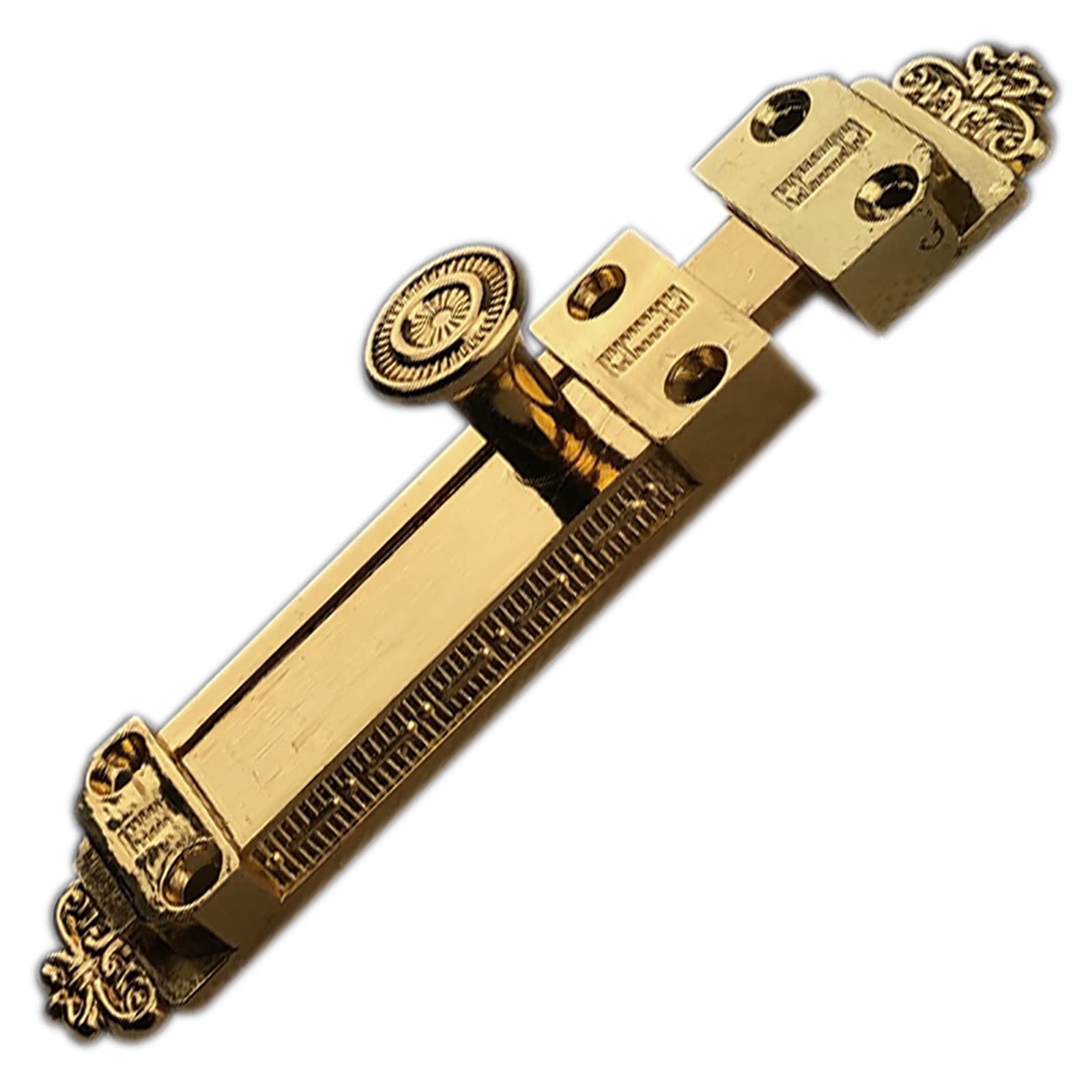 Zamek do drzwi przesuwnych z ryglem, mosiężny zamek i bramy w kolorze antycznego mosiądzu/brązu, 83 mm/103 mm, mosiądz, 103(Ancient Brass,83mm)