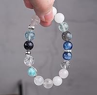 Vista 184 de Precious Gemstone Natural Crystal Healing Bracelet, Rutilated Quartz, Moonstone, Quartz Handmade Original Design Bracelet