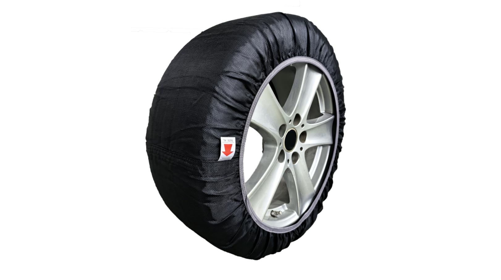 Italfodere Calze da Neve Omologate Italia, Snow Sock Due Catene da Neve in Tessuto per Auto Diverse Misure Disponibili (XL)
