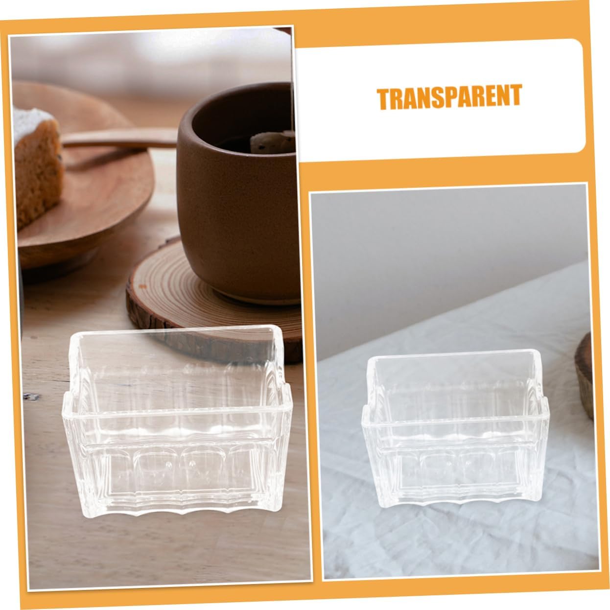 Acrylic Sugar Packet Holder Desktop Organizer for Tea Bags
