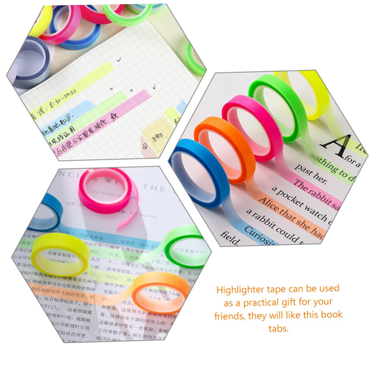 OSALADI 3 Series Nota Adhesiva Transparente Cinta Adhesiva De Fichas De Libros Pestañas Marcadores De Página Autoadhesivos Marcadores De Página Portátiles La Mascota 20 Rollos*3